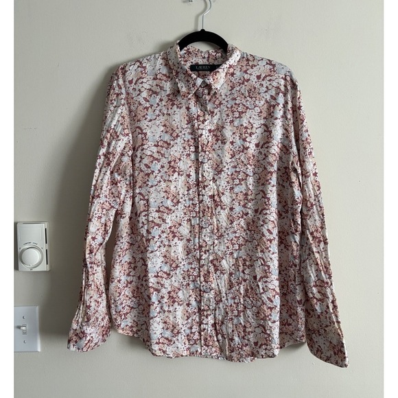 Lauren Ralph Lauren Tops - Lauren‎ Ralph Lauren Womens XL Floral Button Up Blouse